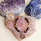 Bracciale in Occhio di Bue, Calcite Blu e Acquamarina con Charm Fiore di Loto alla Luna Piena – Perle naturali da 8 mm