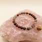 Bracciale in Eliotropio, Occhio di Bue e Diaspro Rosso con Ciondolo in Diaspro Rosso – Perle naturali da 6 mm