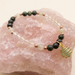 Bracciale in Diaspro Kambaba, Cristallo di Rocca e Giadeite con Ciondolo in Avventurina – Perle naturali da 6 mm