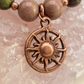 Bracciale in Sangue di Drago, Diaspro Brecciato e Rodonite con Charm Stella – Perle naturali da 8 mm