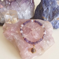 Bracciale in Ametista, Tormalina Elbaite e Pietra di Luna con Ciondolo in Ametista – Perle naturali da 6 mm