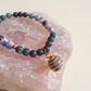 Bracciale in Apatite, Sodalite e Granato Almandino con Ciondolo in Sodalite – Perle naturali da 6 mm