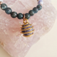 Bracciale in Apatite, Sodalite e Granato Almandino con Ciondolo in Sodalite – Perle naturali da 6 mm