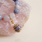 Bracciale in Sodalite, Agata Bianca e Lapislazzuli con Ciondolo in Sodalite – Perle naturali da 8 mm
