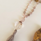 Mala da meditazione in Quarzo Ametistino con Goethite, Ametista Lavanda e Quarzo Ferroso – 108 perle