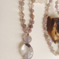 Mala da meditazione in Quarzo Ametistino con Goethite, Ametista Lavanda e Quarzo Ferroso – 108 perle