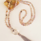 Mala da meditazione in Quarzo Ametistino con Goethite, Ametista Lavanda e Quarzo Ferroso – 108 perle
