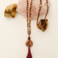Mala da meditazione in Diaspro Leopardo e Mica – 108 perle