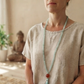 Mala da meditazione in Avventurina Verde e Agata Rossa – 108 perle