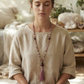 Mala da meditazione in Quarzo Rosa del Madagascar, Granato e Agata Marrone – 108 perle