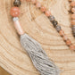 Mala da meditazione in Pietra di luna, Pietra Guru Pietra di Luna, Argento 925