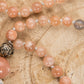 Mala da meditazione in Pietra di luna, Pietra Guru Pietra di Luna, Argento 925