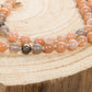 Mala da meditazione in Pietra di luna, Pietra Guru Pietra di Luna, Argento 925