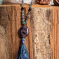 Mala per meditare in Fluorite, Pietra Guru Ametista, Rame