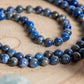 Mala per meditare in Lapislazzuli, Pietra Guru Lapislazzuli, Argento dorato 925, Placcato Oro 14kt