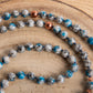 Mala per meditare in Diaspro K2, Pietra Guru Apatite e Rame