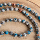 Mala per meditare in Diaspro K2, Pietra Guru Apatite e Rame