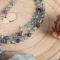 Mala per meditare in Fluorite, Pietra Guru Ametista, Rame