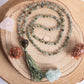 Mala in Prehnite, Pietra guru Labradorite, Rame
