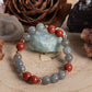 Bracciale perle 8 mm diaspro rosso, labradorite, rame