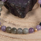 Labradorite, ametista lavanda, lava, argento dorato 925