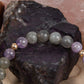 Labradorite, ametista lavanda, lava, argento dorato 925