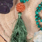 Mala 108 con pietre naturali di Malachite, Perla Guru Rame, rame