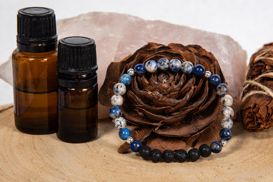 Lapislazzuli, diaspro k2, lava, argento 925