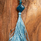 Mala collana 108 perle di Acquamarina e Apatite, Pietra Guru Apatite, Rame