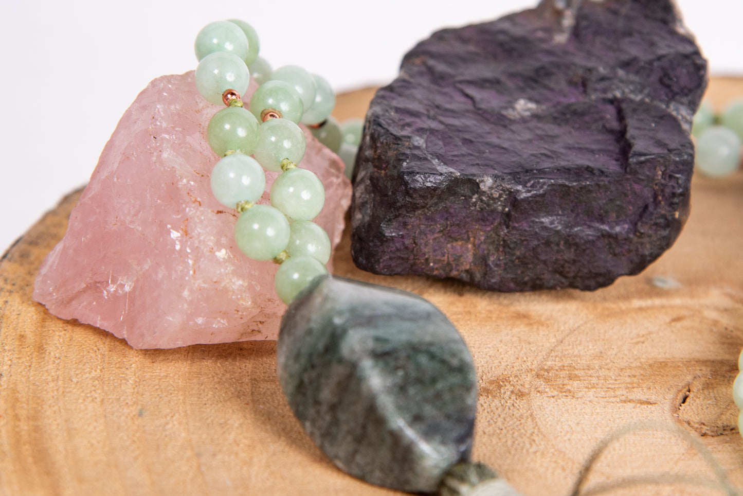 Mala 108 in Giadeite, Perla guru in Avventurina e rame