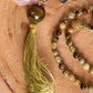 Mala in Pietra serpentina nobile, Pietra Guru Agata, Rame