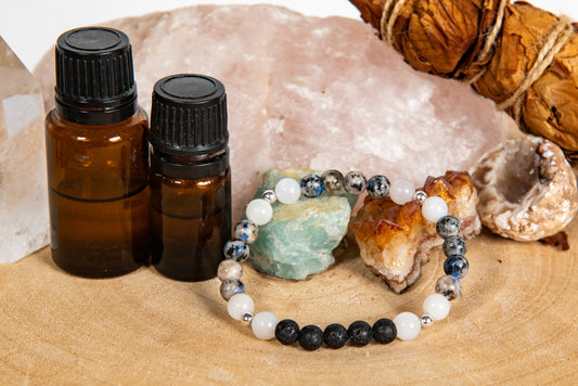 Diaspro K2, labradorite bianca, lava, argento 925