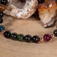 Bracciale perle 6 mm tormalina elbaite, tormalina naturale vari colori, rame