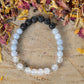 Angelite, agata bianca, lava, argento 925