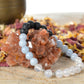 Angelite, agata bianca, lava, argento 925