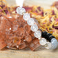 Angelite, agata bianca, lava, argento 925