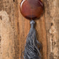 Mala in labradorite e corniola, rame