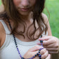 Mala da meditazione in Ametista e Pietra lavica
