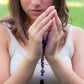 Mala da meditazione in Ametista e Pietra lavica