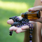 Mala da meditazione in Ametista e Pietra lavica