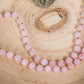 Mala in Quarzo rosa, Pietra Guru Quarzo in rosa, Rame