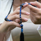 Mala da meditazione in  Pietra lavica e Lapislazzuli