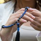Mala da meditazione in Lapislazzuli e Pietra Lavica con Olio Essenziale – 108 perle