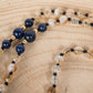 Mala in Quarzo citrino, Lapislazzuli Pietra guru Lapislazzuli, Argento dorato 925, Placcato Oro 14 kt