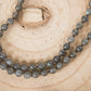 Mala in labradorite e corniola, rame