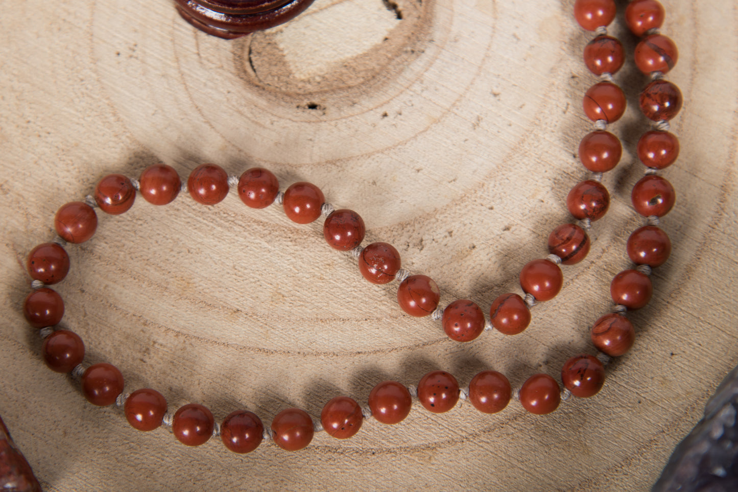 Mala in Diaspro rosso, Diaspro Dalmata, Pietra Guru Diaspro brecciato e rame