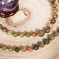 Mala in Unakite, Perla Guru in Rame