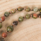 Mala in Unakite, Perla Guru in Rame