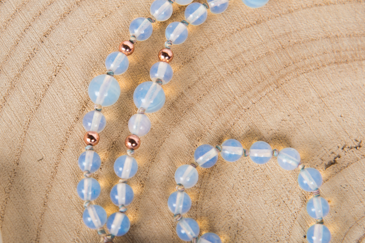 Mala in Opalite, Pietra Guru Lapislazzuli e Rame