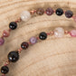 Mala in Tormalina multicolore naturale, Perla Guru Rame